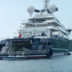 Microsoft guys mega yacht.  2 helicopters and 2 submarines !