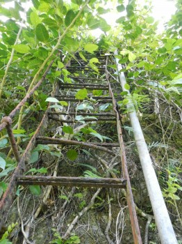 This ladder up the lighthouse is still in reasonable shape after 100+ years.